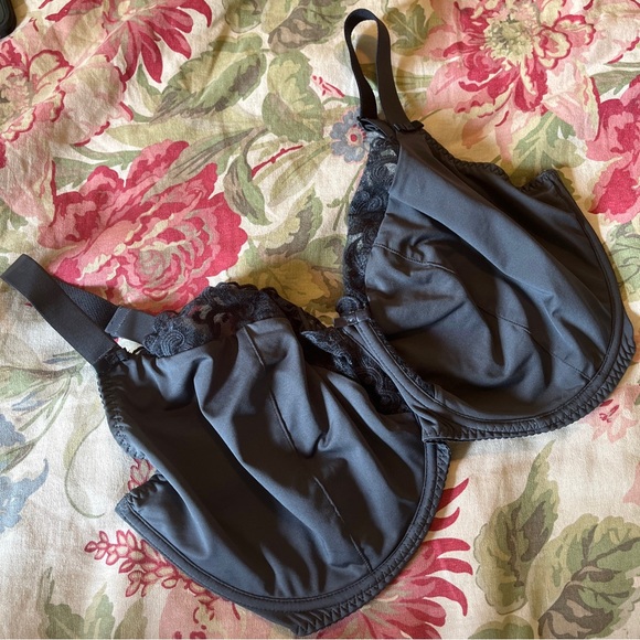 FLIRTELLE Size 36N Gray Bra Feminine Lace Underwire Sexy Lingerie Stretch $84NEW - Picture 6 of 15